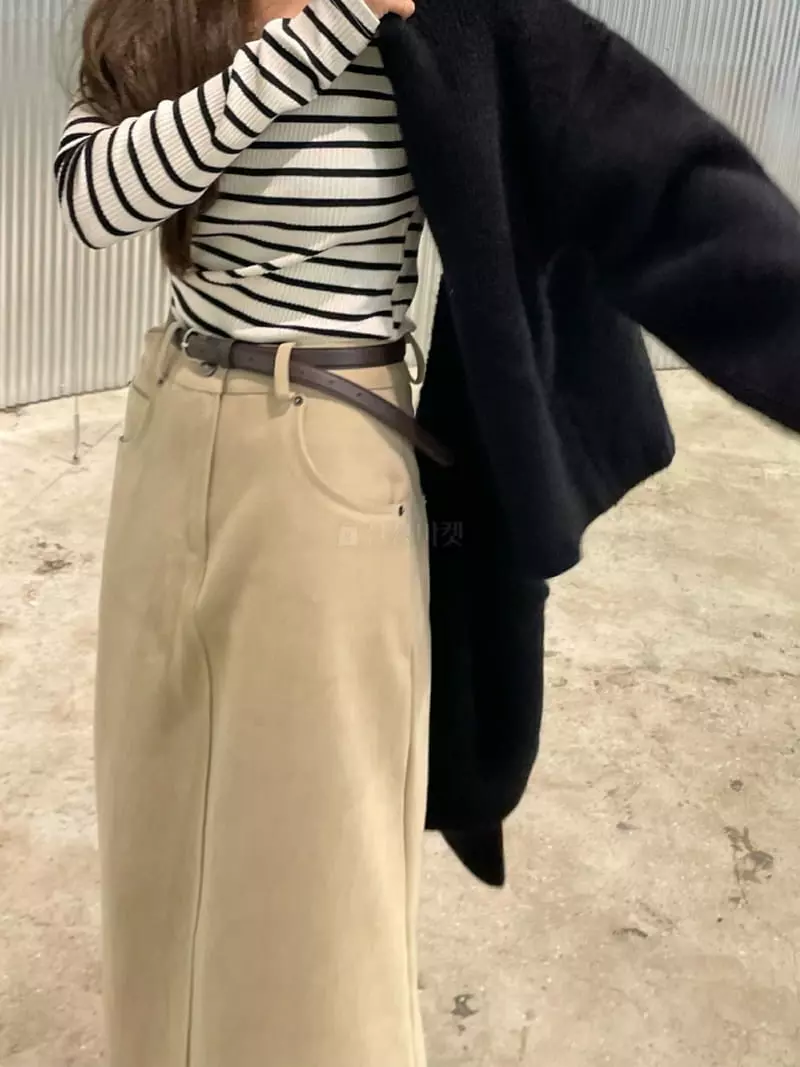 Und - Korean Women Fashion - #womensfashion - Peach Twill Skirt - 10