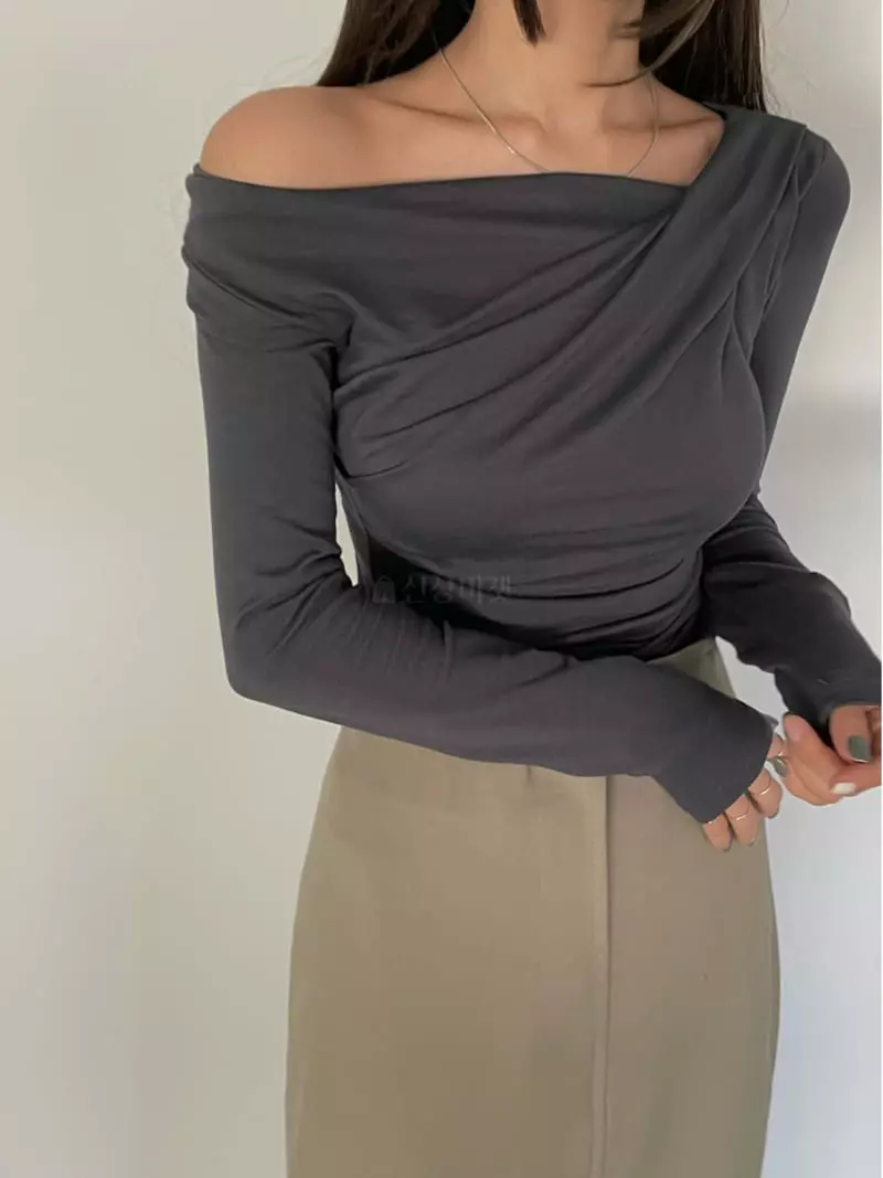 Und - Korean Women Fashion - #womensfashion - Twoway Shirring Ree - 2