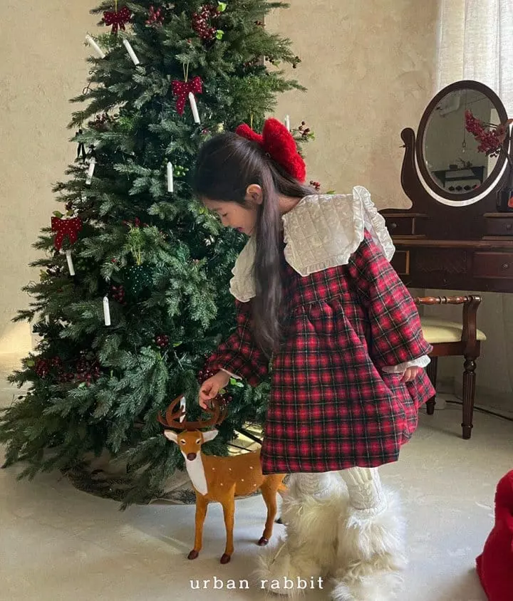 Urban Rabbit - Korean Children Fashion - #childofig - Christmas Check One-piece - 9