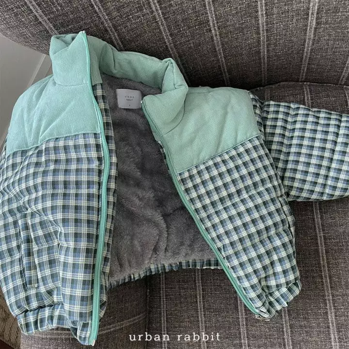 Urban Rabbit - Korean Children Fashion - #childrensboutique - Check Jacquard Padding Jumper - 3