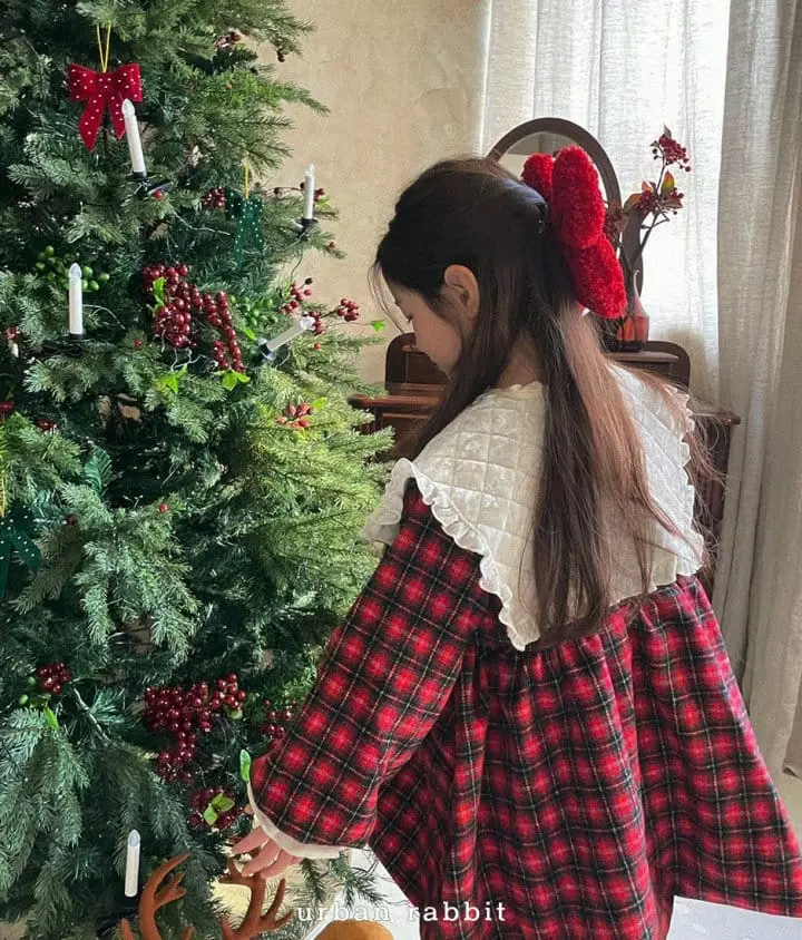 Urban Rabbit - Korean Children Fashion - #childrensboutique - Christmas Check One-piece - 11
