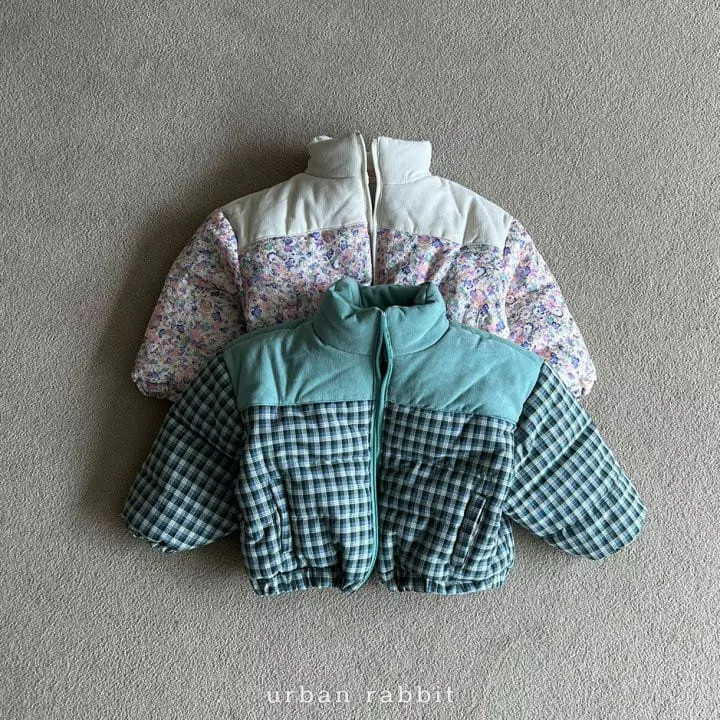 Urban Rabbit - Korean Children Fashion - #childrensboutique - Check Jacquard Padding Jumper - 4