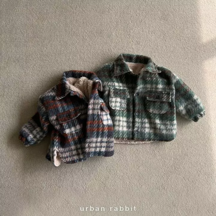 Urban Rabbit - Korean Children Fashion - #designkidswear - Brush Check Jacket