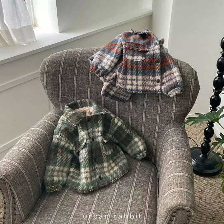 Urban Rabbit - Korean Children Fashion - #discoveringself - Brush Check Jacket - 2