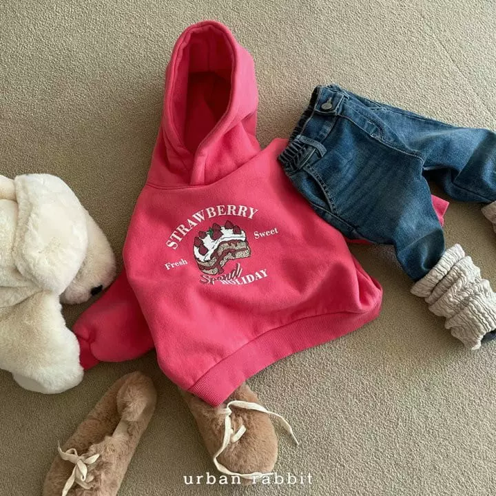 Urban Rabbit - Korean Children Fashion - #kidsshorts - Strawberry Cake Hoody - 7