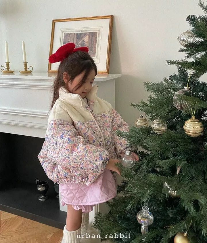 Urban Rabbit - Korean Children Fashion - #kidsshorts - Flower Jacquard Padding Jumper - 6
