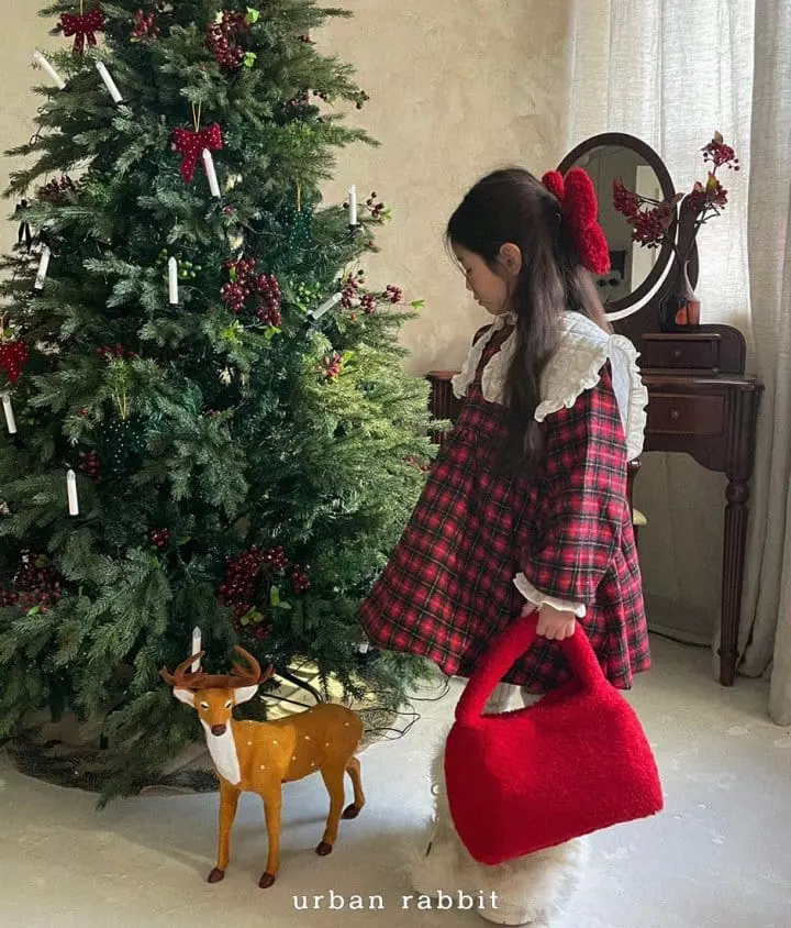 Urban Rabbit - Korean Children Fashion - #kidsstore - Christmas Check One-piece - 2