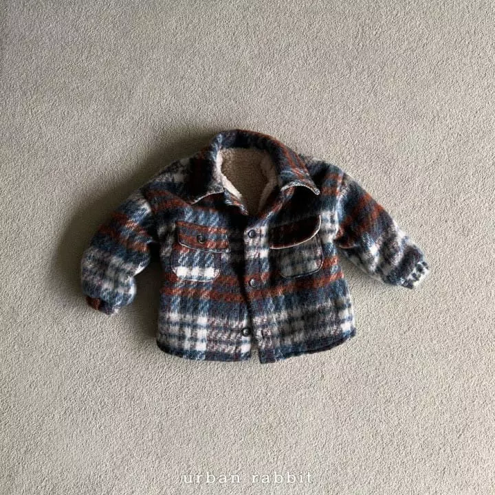 Urban Rabbit - Korean Children Fashion - #kidzfashiontrend - Brush Check Jacket - 6
