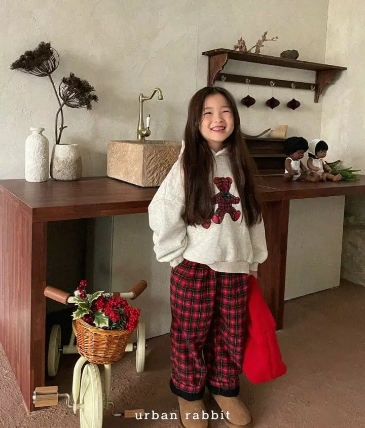 Urban Rabbit - Korean Children Fashion - #kidzfashiontrend - Christmas Check Pants - 2