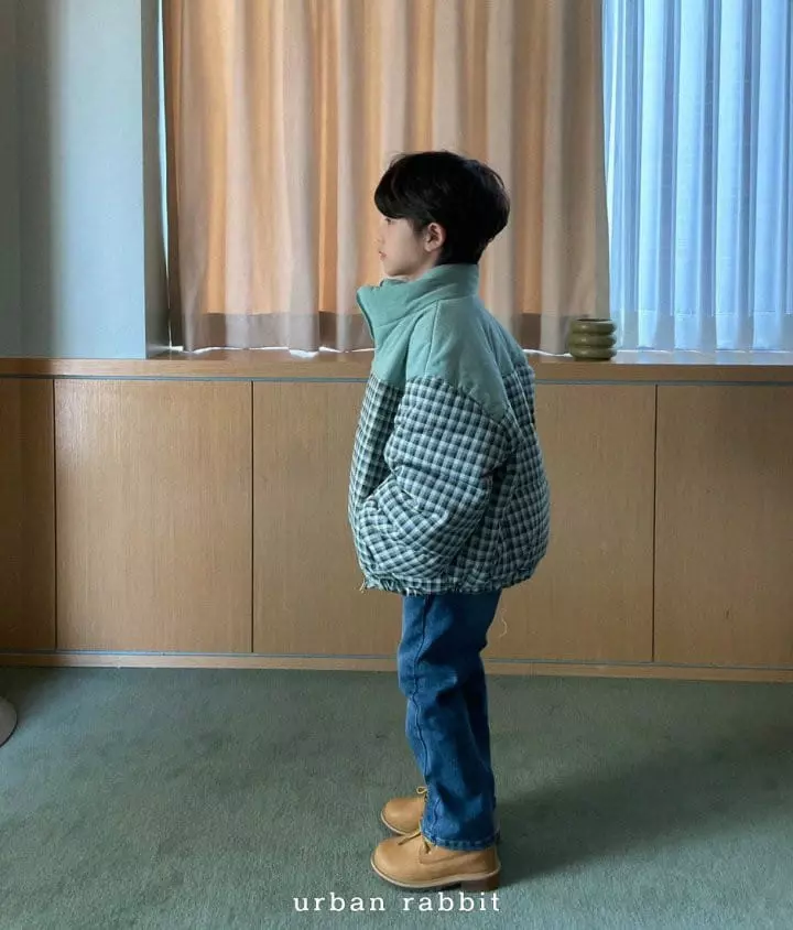 Urban Rabbit - Korean Children Fashion - #magicofchildhood - Check Jacquard Padding Jumper - 12