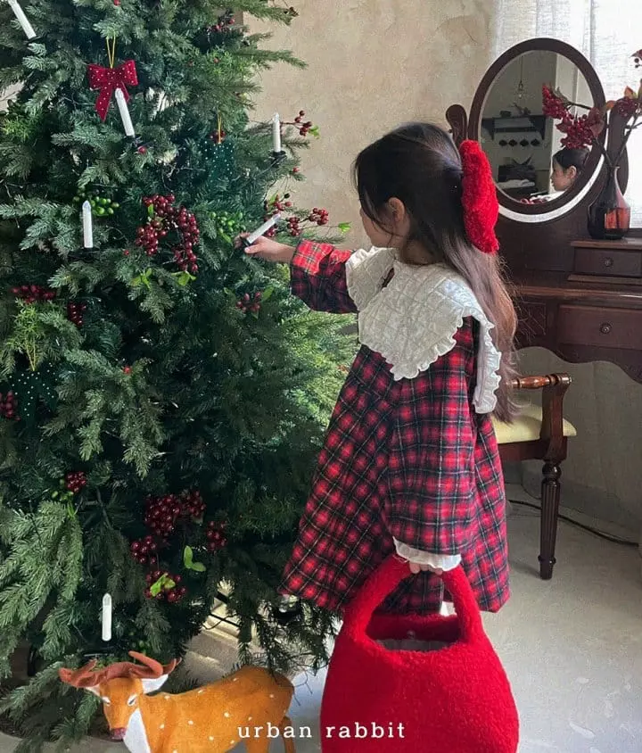 Urban Rabbit - Korean Children Fashion - #magicofchildhood - Christmas Check One-piece - 6