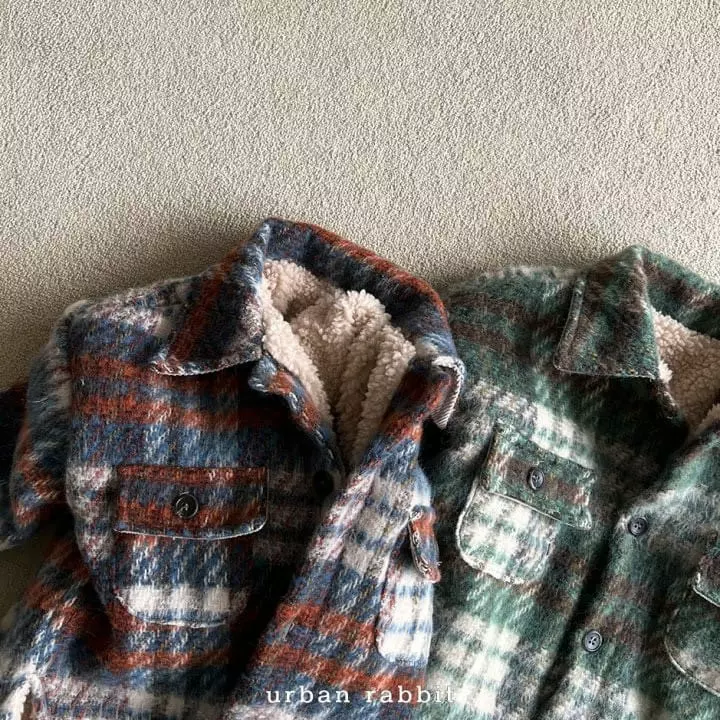 Urban Rabbit - Korean Children Fashion - #minifashionista - Brush Check Jacket - 10