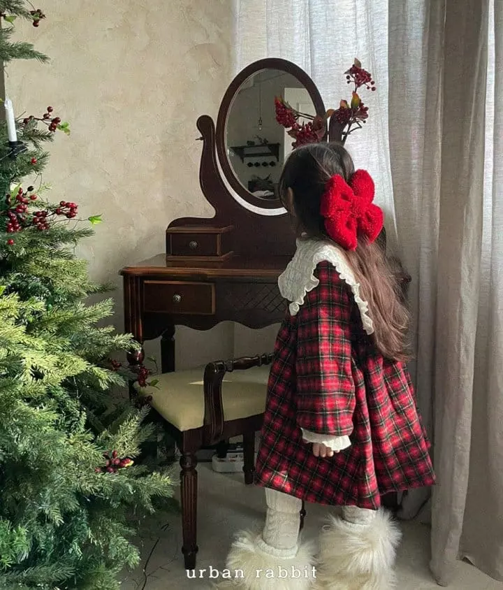 Urban Rabbit - Korean Children Fashion - #prettylittlegirls - Christmas Check One-piece - 8