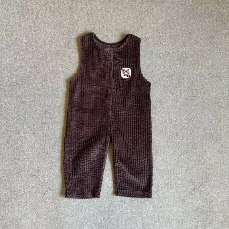 Urrr - Korean Children Fashion - #Kfashion4kids - Cream Wapen Jumpsuit