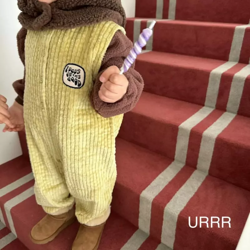 Urrr - Korean Children Fashion - #childrensboutique - Cream Wapen Jumpsuit - 10