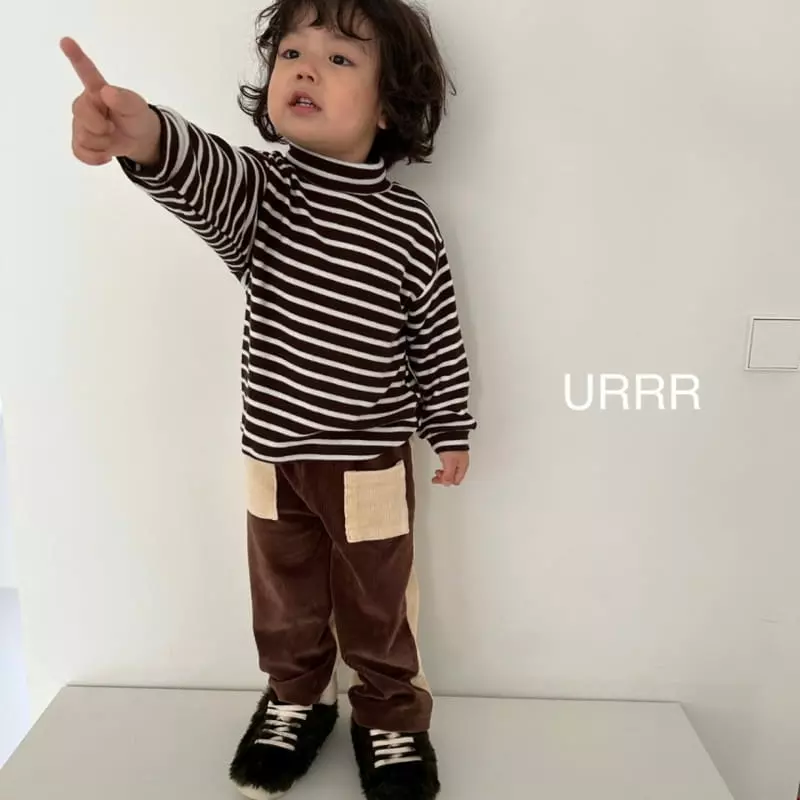 Urrr - Korean Children Fashion - #kidsstore - Oreo Stripes Turtleneck Tee - 8