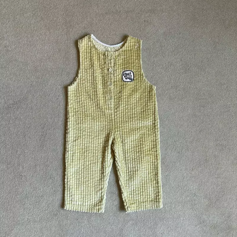 Urrr - Korean Children Fashion - #littlefashionista - Cream Wapen Jumpsuit - 2