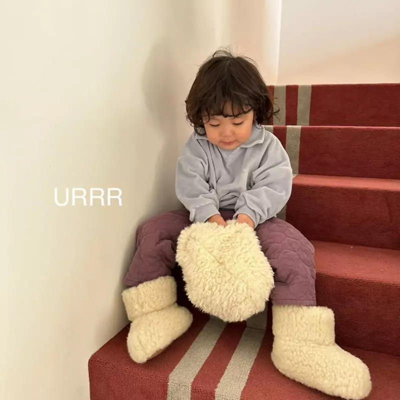 Urrr - Korean Children Fashion - #littlefashionista - Classic Embrodiery Velvet Sweathisrt - 4
