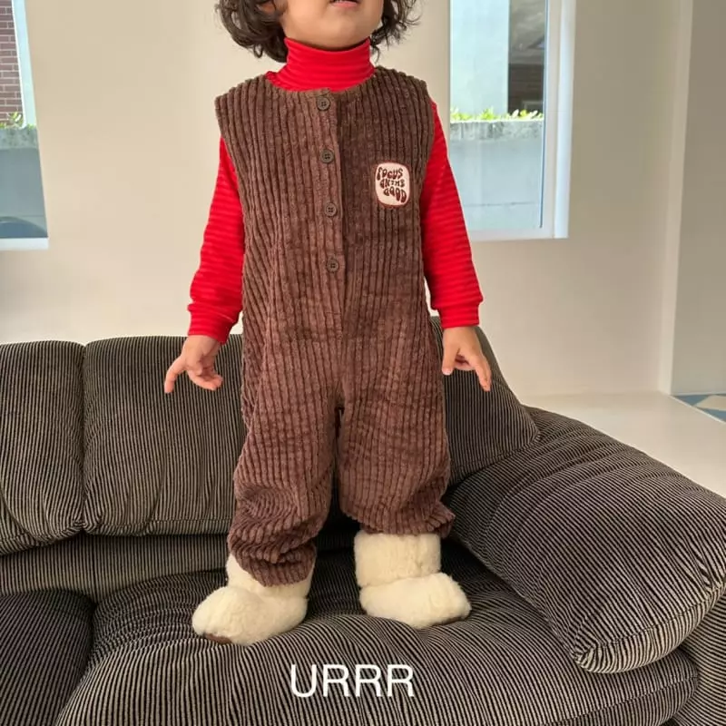 Urrr - Korean Children Fashion - #magicofchildhood - Cream Wapen Jumpsuit - 3