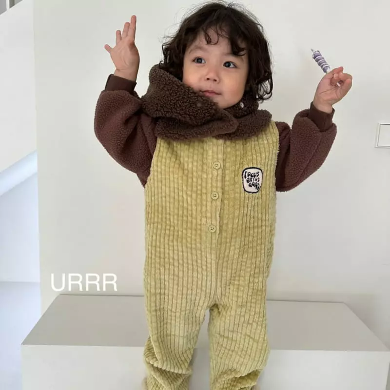 Urrr - Korean Children Fashion - #stylishchildhood - Cream Wapen Jumpsuit - 8