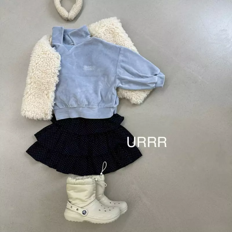 Urrr - Korean Children Fashion - #todddlerfashion - Classic Embrodiery Velvet Sweathisrt - 7