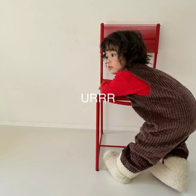Urrr - Korean Children Fashion - #todddlerfashion - Cream Wapen Jumpsuit - 6