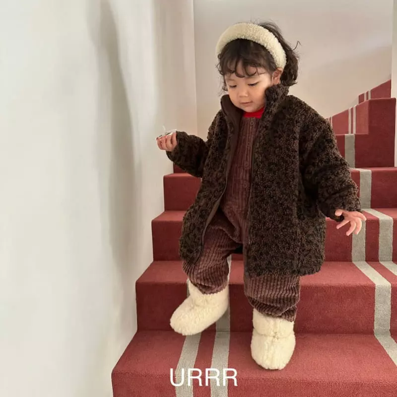 Urrr - Korean Children Fashion - #toddlerclothing - Cream Wapen Jumpsuit - 7