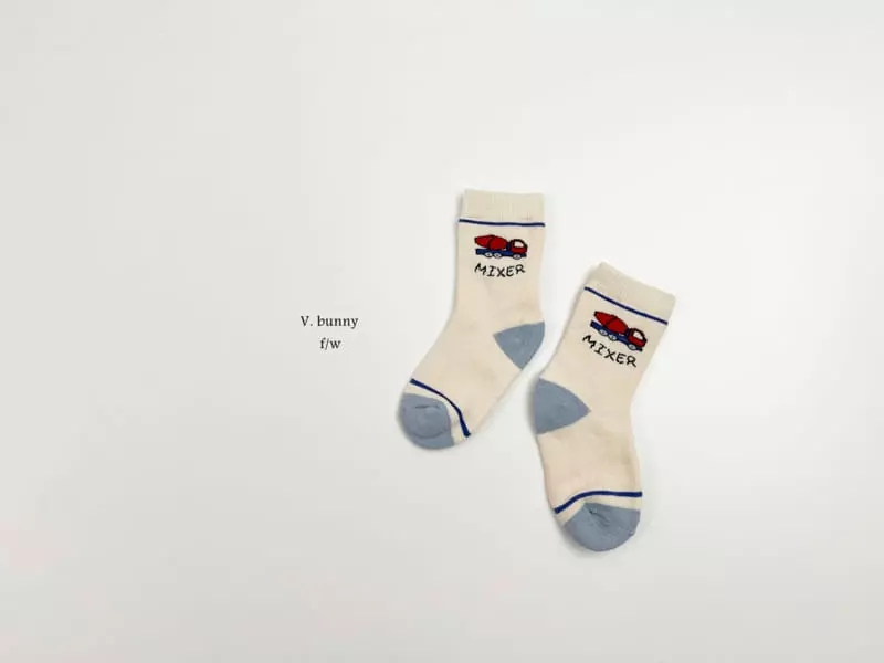 V Bunny - Korean Children Fashion - #Kfashion4kids - Poclain Socks Set - 6