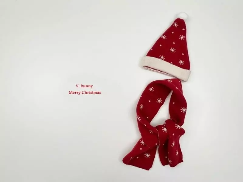V Bunny - Korean Children Fashion - #Kfashion4kids - Snow Flower Muffler Hat Set - 7