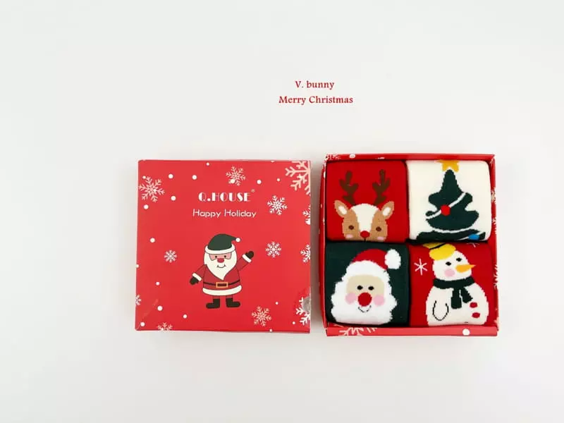 V Bunny - Korean Children Fashion - #childofig - Merry Socks Set