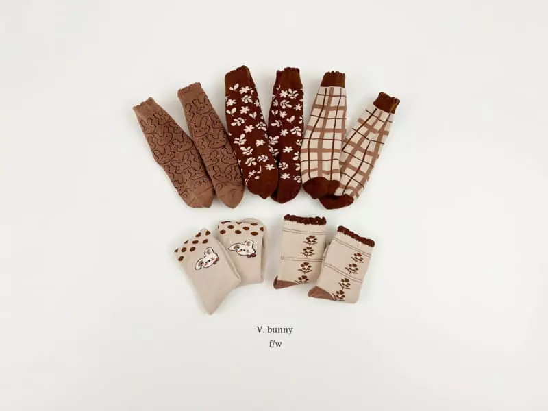V Bunny - Korean Children Fashion - #designkidswear - Danpung Socks Set - 9