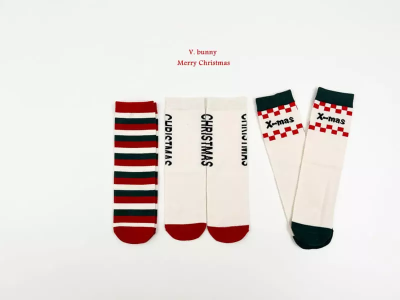 V Bunny - Korean Children Fashion - #designkidswear - Mas socks Set - 2