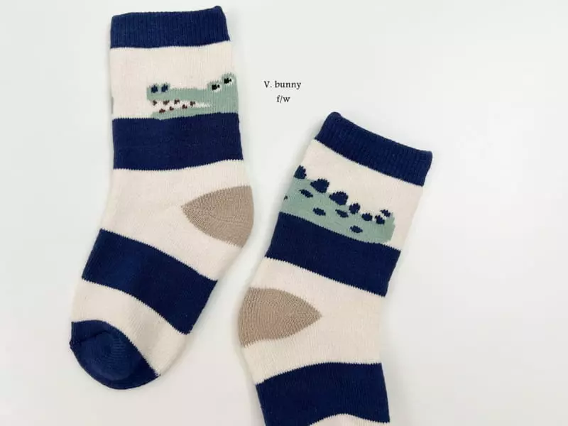 V Bunny - Korean Children Fashion - #discoveringself - Cro Socks Set - 11