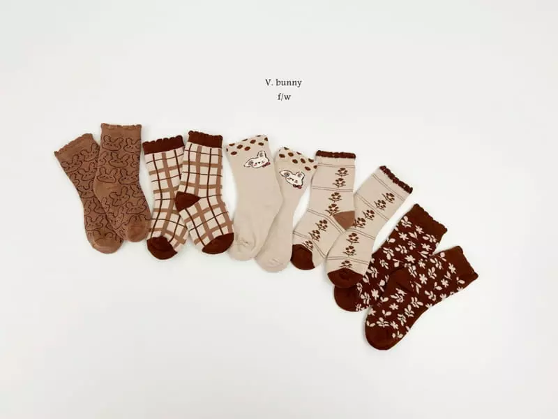 V Bunny - Korean Children Fashion - #discoveringself - Danpung Socks Set - 10