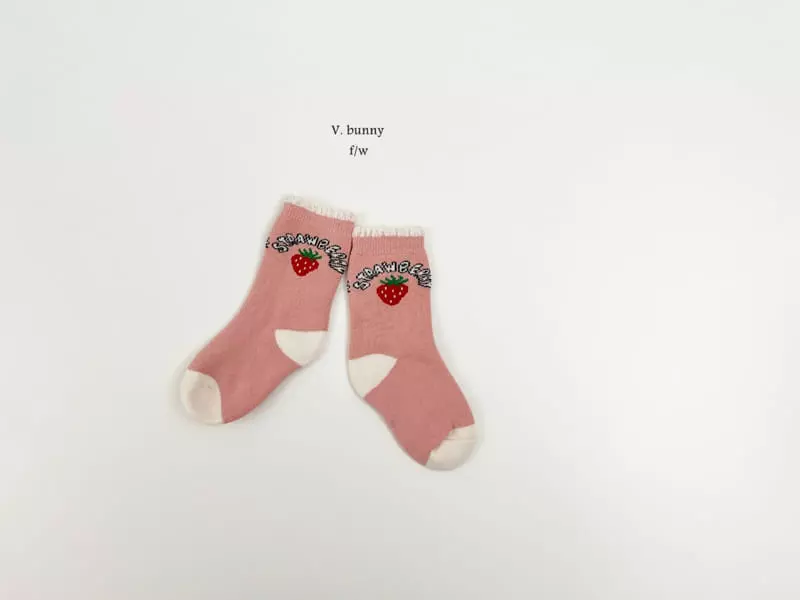 V Bunny - Korean Children Fashion - #discoveringself - Pink Rabbit Socks Set - 2