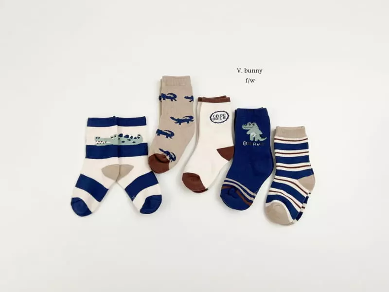 V Bunny - Korean Children Fashion - #fashionkids - Cro Socks Set - 12