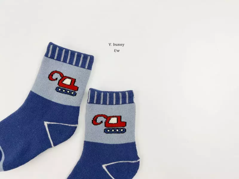 V Bunny - Korean Children Fashion - #kidsshorts - Poclain Socks Set - 3