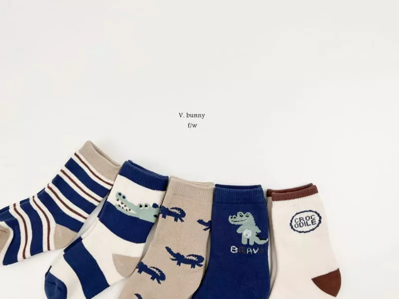 V Bunny - Korean Children Fashion - #littlefashionista - Cro Socks Set