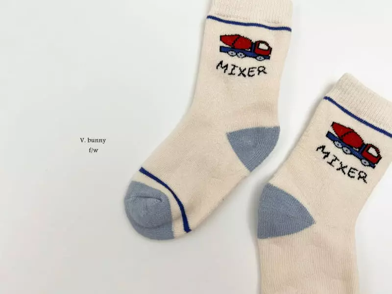 V Bunny - Korean Children Fashion - #littlefashionista - Poclain Socks Set - 7
