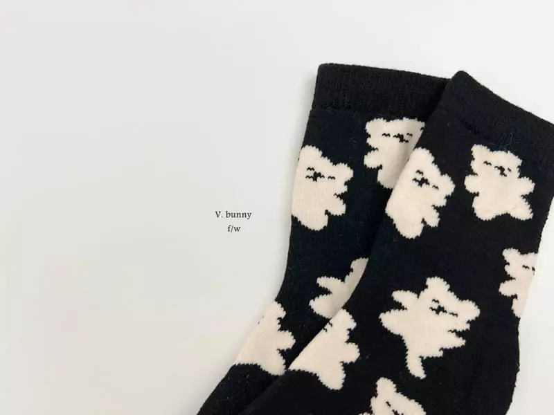 V Bunny - Korean Children Fashion - #littlefashionista - Bave Socks Set - 3