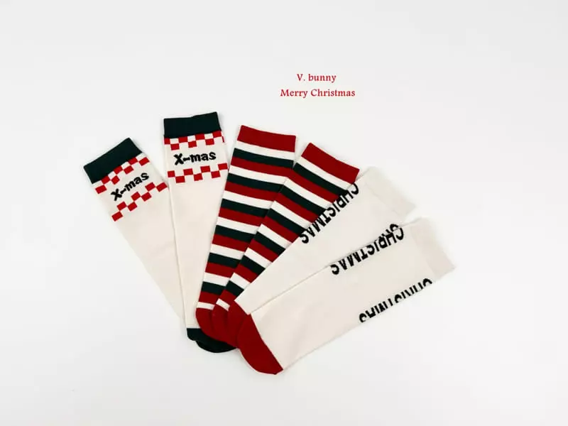 V Bunny - Korean Children Fashion - #littlefashionista - Mas socks Set - 9