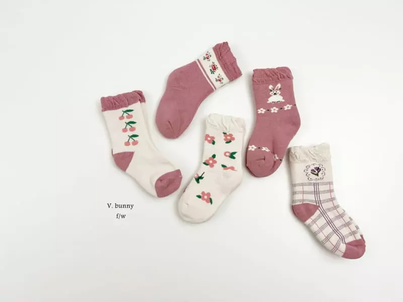 V Bunny - Korean Children Fashion - #magicofchildhood - Sharon Socks Set - 7