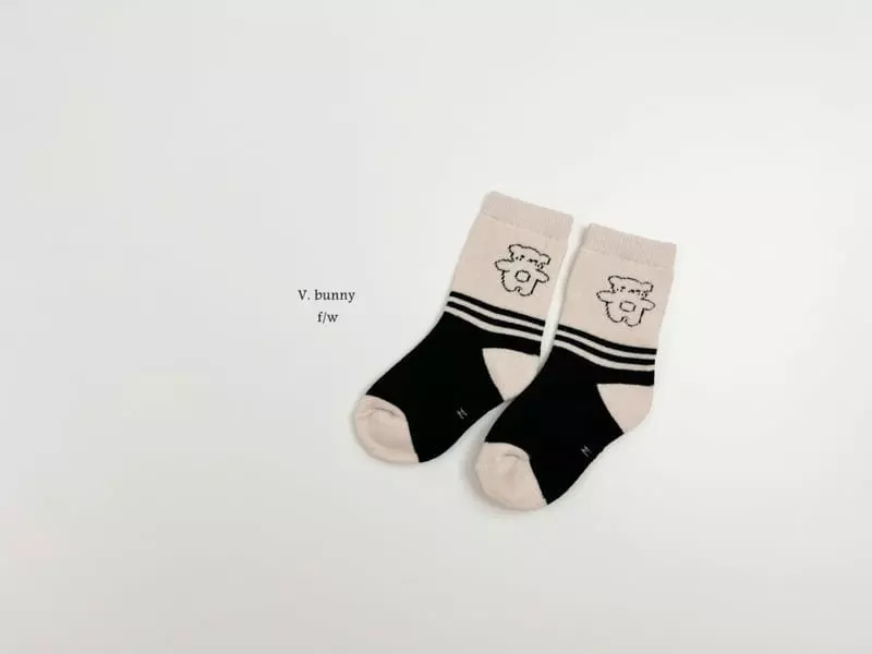 V Bunny - Korean Children Fashion - #littlefashionista - Bave Socks Set - 4