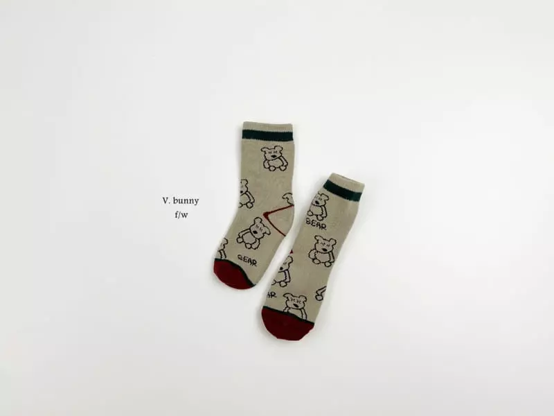 V Bunny - Korean Children Fashion - #magicofchildhood - 28 Socks Set - 4