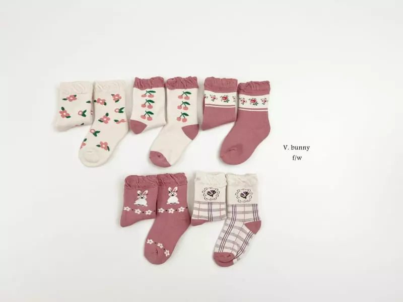 V Bunny - Korean Children Fashion - #minifashionista - Sharon Socks Set - 8