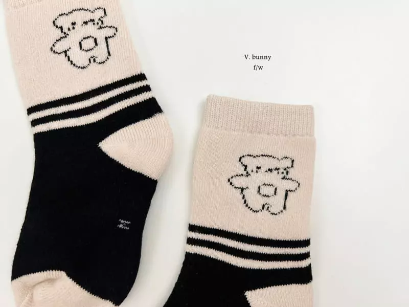 V Bunny - Korean Children Fashion - #minifashionista - Bave Socks Set - 5