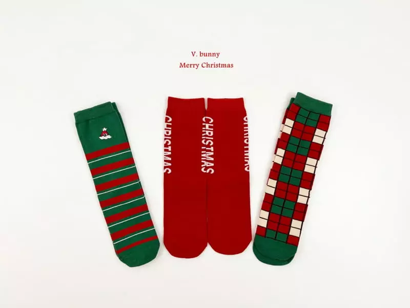 V Bunny - Korean Children Fashion - #minifashionista - Ggoggal Socks Set - 9