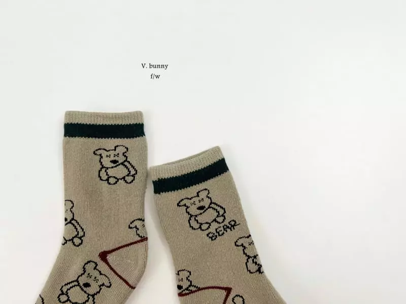 V Bunny - Korean Children Fashion - #prettylittlegirls - 28 Socks Set - 5