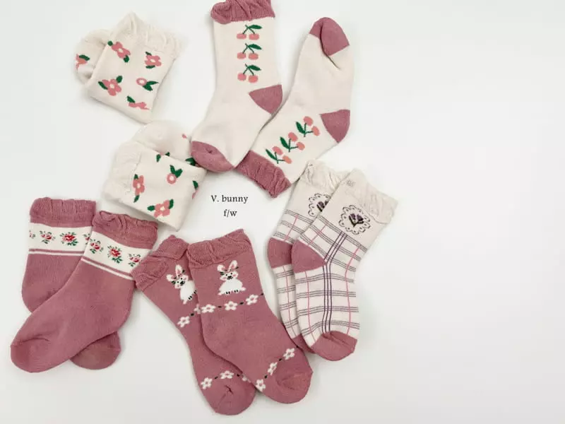 V Bunny - Korean Children Fashion - #prettylittlegirls - Sharon Socks Set - 9