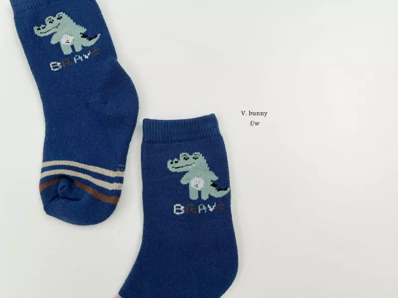 V Bunny - Korean Children Fashion - #todddlerfashion - Cro Socks Set - 5